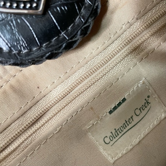 Coldwater Creek 2 tone straw purse w/ detachable strap - Picture 7 of 8